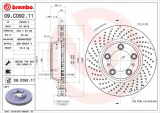 Brzdový kotouč BREMBO 09.C092.11 - PORSCHE