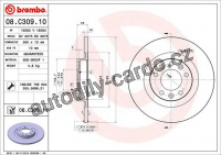 Brzdový kotouč BREMBO 08.C309.11