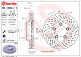 Brzdový kotouč BREMBO 09.C093.11 - PORSCHE