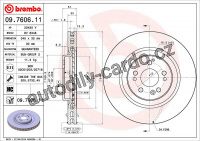 Brzdový kotouč BREMBO 09.7606.11 - MERCEDES-BENZ