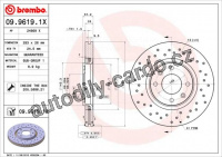 Brzdový kotouč BREMBO 09.9619.1X
