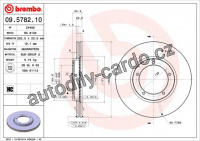 Brzdový kotouč BREMBO 09.5782.10 - PORSCHE