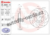 Brzdový kotouč BREMBO 08.8682.1X