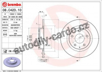 Brzdový kotouč BREMBO 08.C423.11