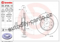 Brzdový kotouč BREMBO 09.9726.11