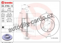 Brzdový kotouč BREMBO 09.5783.10 - PORSCHE
