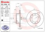 Brzdový kotouč BREMBO 09.5783.10 - PORSCHE