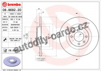 Brzdový kotouč BREMBO 08.8682.20