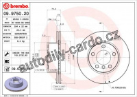 Brzdový kotouč BREMBO 09.9750.21
