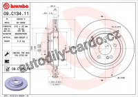 Brzdový kotouč BREMBO 09.C134.11 - MERCEDES-BENZ