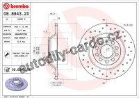 Brzdový kotouč BREMBO 08.8843.2X