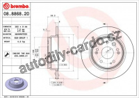 Brzdový kotouč BREMBO 08.8868.20