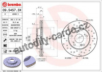 Brzdový kotouč BREMBO 09.5457.3X