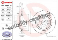 Brzdový kotouč BREMBO 09.9587.11 - VOLVO