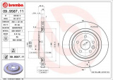 Brzdový kotouč BREMBO 09.9587.11 - VOLVO