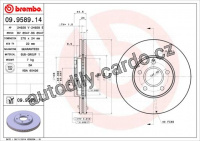 Brzdový kotouč BREMBO 09.9589.14 - FORD