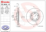 Brzdový kotouč BREMBO 09.B030.10 - HYUNDAI