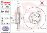 Brzdový kotouč BREMBO 09.C393.13 - BMW