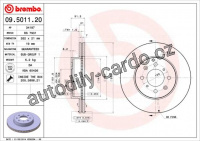 Brzdový kotouč BREMBO 09.5011.20 - HONDA
