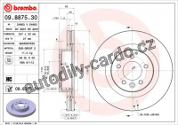 Brzdový kotouč BREMBO 09.8875.30 - LAND ROVER
