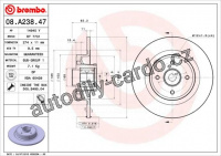 Brzdový kotouč BREMBO 08.A238.47 - RENAULT