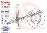 Brzdový kotouč BREMBO 09.A727.11