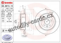 Brzdový kotouč BREMBO 08.9913.11