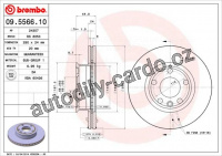 Brzdový kotouč BREMBO 09.5566.10 - VW