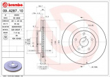 Brzdový kotouč BREMBO 09.A287.10 - SUBARU