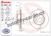 Brzdový kotouč BREMBO 09.8931.21