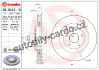 Brzdový kotouč BREMBO 09.N212.11 - JEEP