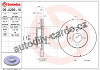 Brzdový kotouč BREMBO 09.A293.10 - FORD