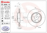 Brzdový kotouč BREMBO 09.8936.11