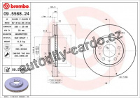Brzdový kotouč BREMBO 09.5568.24 - VOLVO