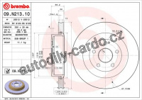 Brzdový kotouč BREMBO 09.N213.11 - JEEP