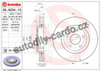 Brzdový kotouč BREMBO 09.N234.11 - DODGE, JEEP