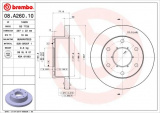 Brzdový kotouč BREMBO 08.A260.10 - IVECO
