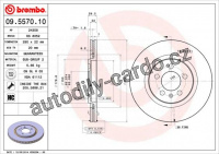 Brzdový kotouč BREMBO 09.5570.10 - VW