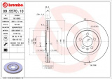 Brzdový kotouč BREMBO 09.5570.10 - VW