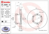 Brzdový kotouč BREMBO 09.6998.10 - MERCEDES-BENZ