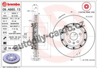 Brzdový kotouč BREMBO 09.A665.13 - CADILLAC, CHEVROLET
