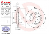 Brzdový kotouč BREMBO 09.B628.10 - NISSAN