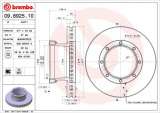 Brzdový kotouč BREMBO 09.8925.10 - MERCEDES-BENZ