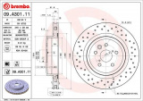 Brzdový kotouč BREMBO 09.A301.11 - LEXUS