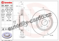 Brzdový kotouč BREMBO 09.A031.11