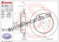 Brzdový kotouč BREMBO 09.B631.11