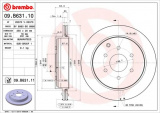 Brzdový kotouč BREMBO 09.B631.11