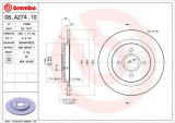 Brzdový kotouč BREMBO 08.A274.10 - FORD