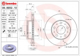 Brzdový kotouč BREMBO 09.8932.10 - CITROËN, FIAT, PEUGEOT