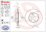 Brzdový kotouč BREMBO 09.A706.14 - KIA